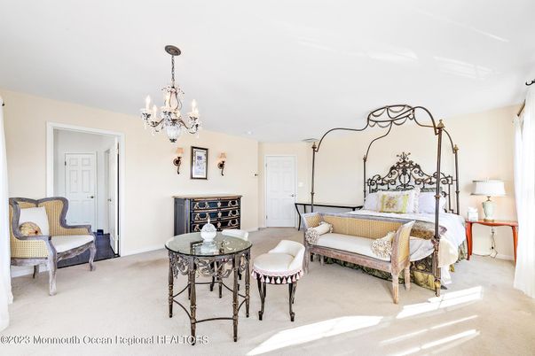 Bedroom, Chandelier, Interior