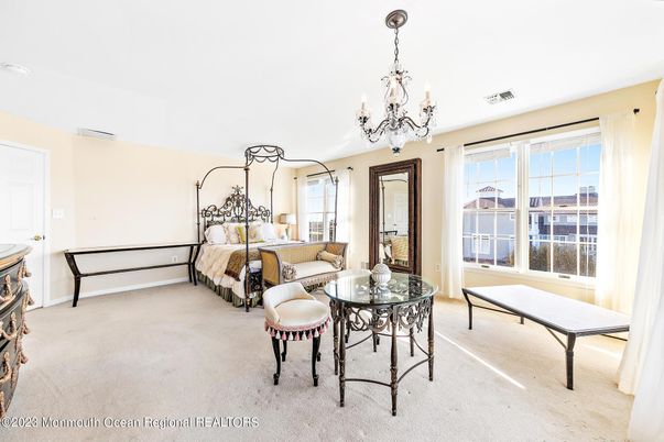 Bedroom, Chandelier, Interior