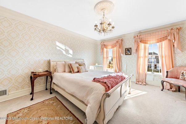 Bedroom, Chandelier, Interior
