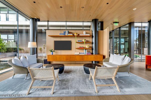 Interior, Living room, Recessed Lighting, Wooden Ceilings, Wood Texture Flooring
