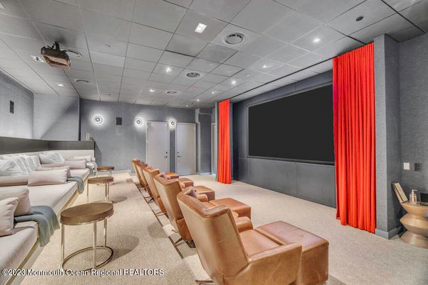 Home Theatre Room, Interior, Projection Screen, Recessed Lighting, Theatre Room