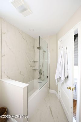 Bathroom, Glass Shower, Interior, Marble, Marble Walls
