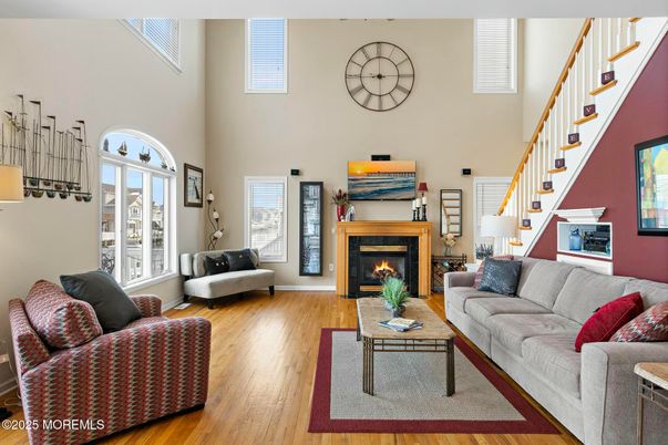 Fireplace, Interior, Living room, Wood Texture Flooring