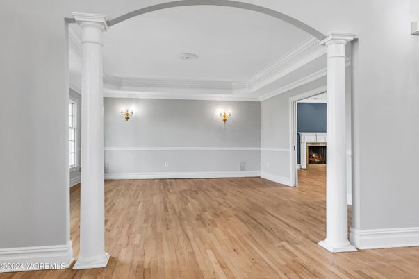 Empty room, Fireplace, Interior, Wood Texture Flooring