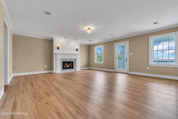 Empty room, Fireplace, Interior, Wood Texture Flooring