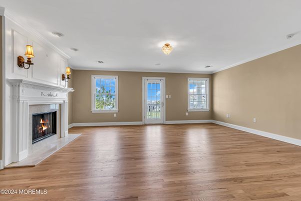 Empty room, Fireplace, Interior, Wood Texture Flooring