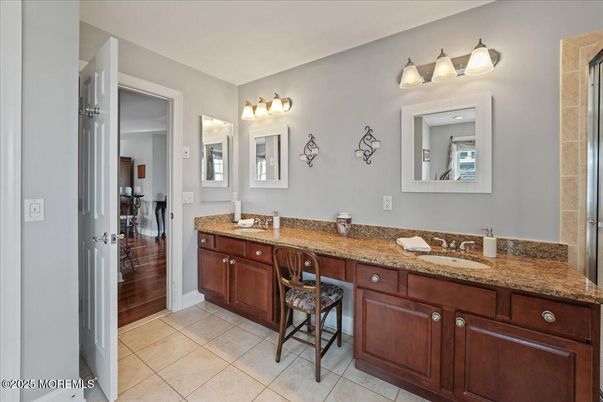Bathroom, Dual Sink Vanities, Interior, Wood Texture Flooring