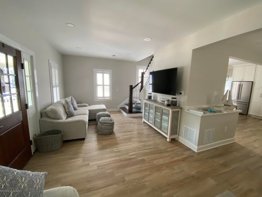 Interior, Kitchen, Living room, Recessed Lighting, Wood Texture Flooring