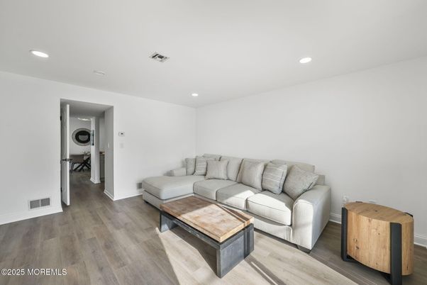 Interior, Living room, Recessed Lighting, Washer, Wood Texture Flooring