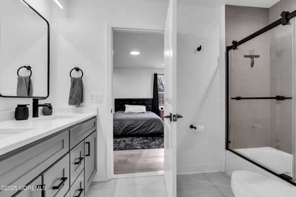Bathroom, Bedroom, Glass Shower, Interior, Marble, Recessed Lighting