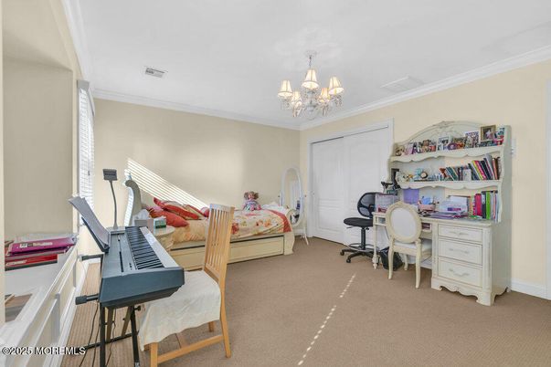 Bedroom, Chandelier, Home Office, Interior