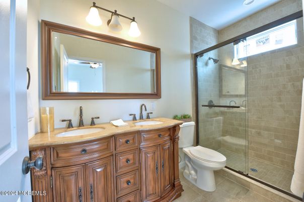 Bathroom, Dual Sink Vanities, Glass Shower, Interior
