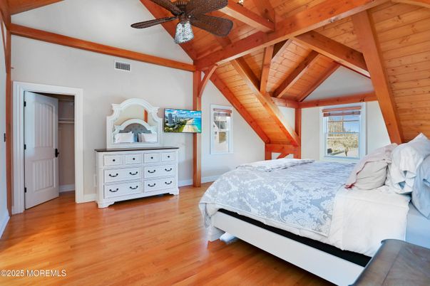 Bedroom, Interior, Wooden Beams, Wooden Ceilings, Wood Texture Flooring