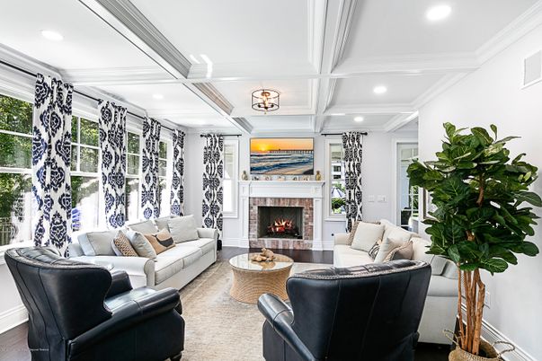 Fireplace, Interior, Living room, Recessed Lighting