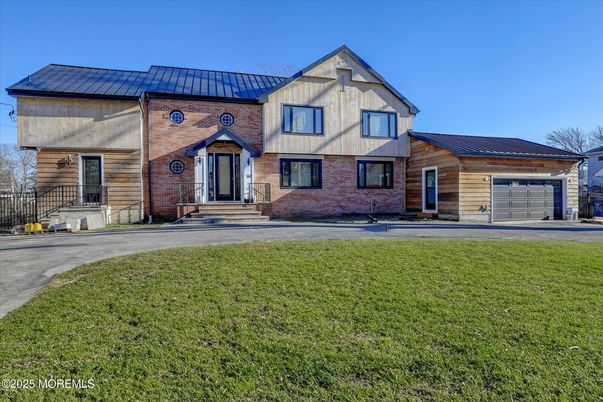 Attached, Exterior, Facade, Brick Facade, Farmhouse