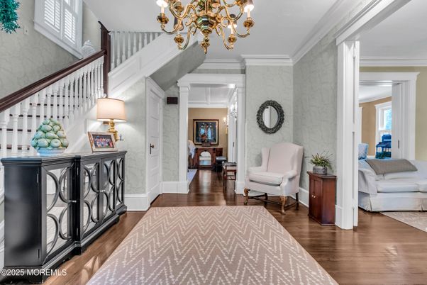 Chandelier, Interior, Wood Texture Flooring