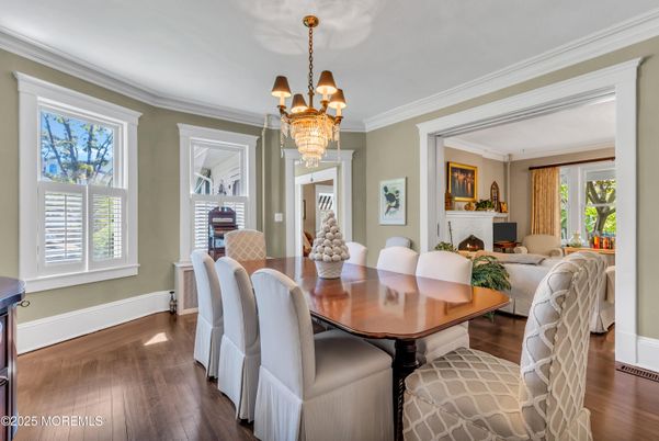 Chandelier, Dining room, Fireplace, Interior, Living room, Wood Texture Flooring