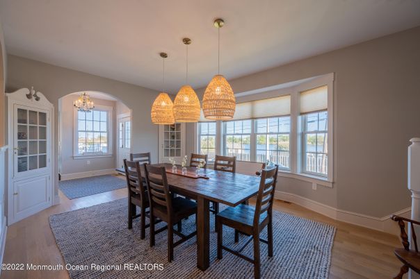 Chandelier, Dining room, Interior, Pendant Lights, Wood Texture Flooring