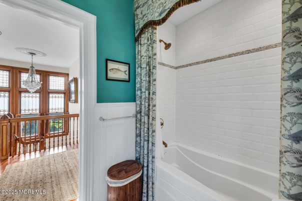 Bathroom, Chandelier, Interior