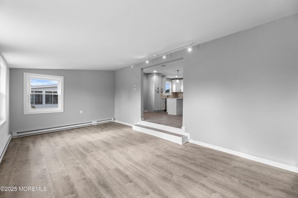 Empty room, Interior, Kitchen, Wood Texture Flooring