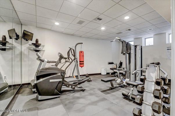 Fitness Equipment, Gym, Interior, Recessed Lighting