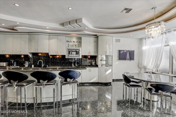 Chandelier, Interior, Kitchen, Recessed Lighting