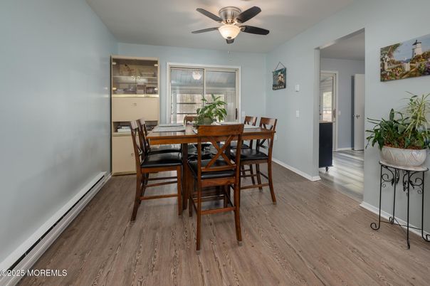 Dining room, Interior, Wood Texture Flooring