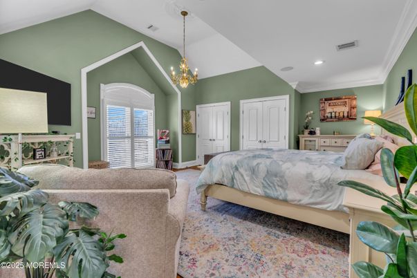 Bedroom, Interior, Pendant Lights, Recessed Lighting