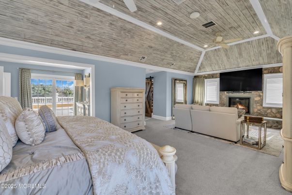 Bedroom, Fireplace, Interior, Living room, Recessed Lighting