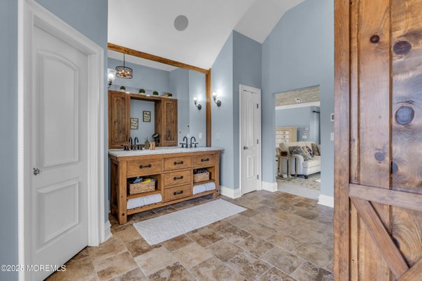 Bathroom, Dual Sink Vanities, Interior, Pendant Lights