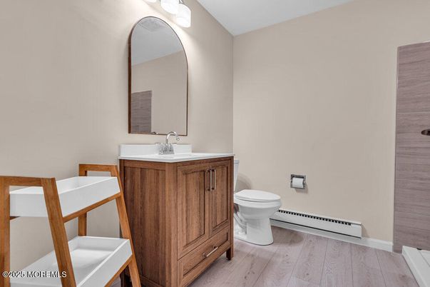 Bathroom, Interior, Wood Texture Flooring