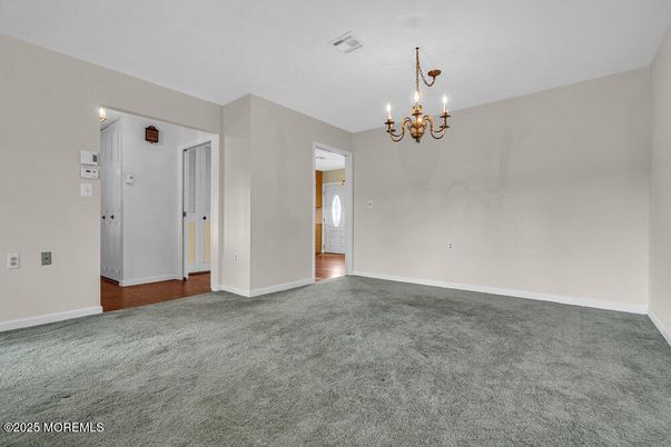 Chandelier, Empty room, Interior, Wood Texture Flooring