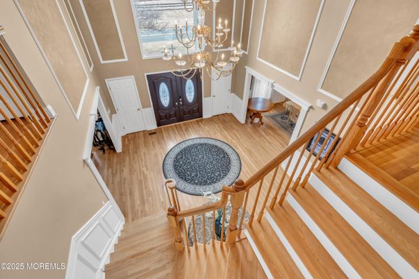 Chandelier, Interior, Wood Texture Flooring