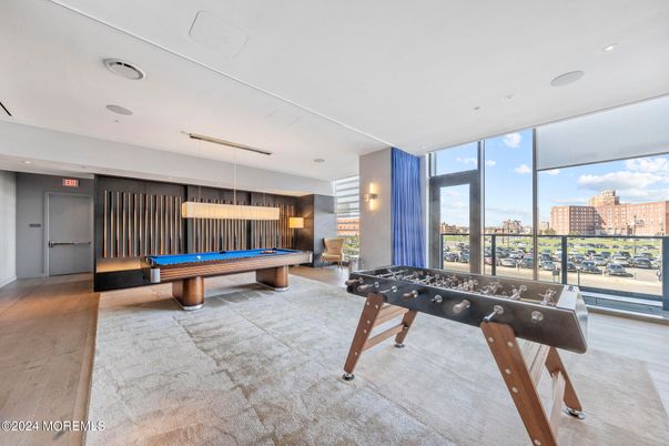 Billiard Table, Game Room, Interior, Pendant Lights, Recessed Lighting