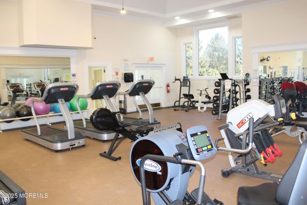 Fitness Equipment, Gym, Interior, Recessed Lighting