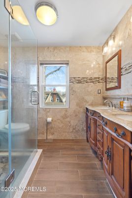 Bathroom, Dual Sink Vanities, Glass Shower, Interior