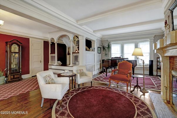 Fireplace, Interior, Living room, Piano, Wood Texture Flooring