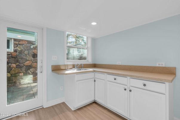Interior, Recessed Lighting, Stone Walls, Wood Texture Flooring