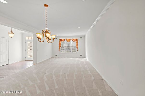 Chandelier, Empty room, Interior, Recessed Lighting