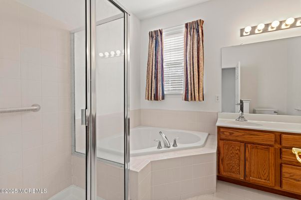 Bathroom, Dual Sink Vanities, Glass Shower, Interior