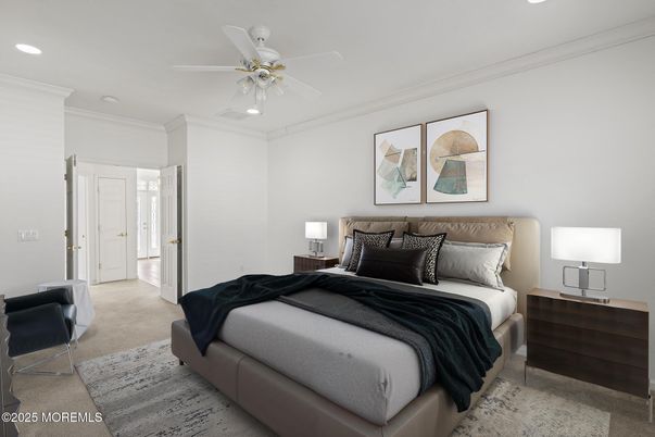 Bedroom, Interior, Recessed Lighting