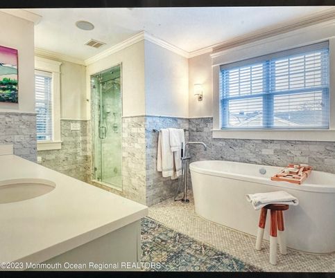 Bathroom, Free Standing Baths, Glass Shower, Interior