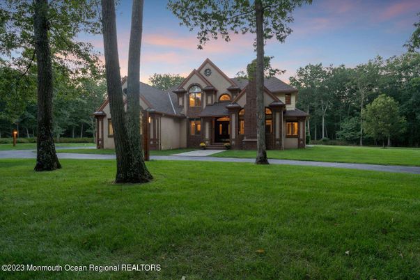 Backyard, Exterior, Facade, Brick Traditional