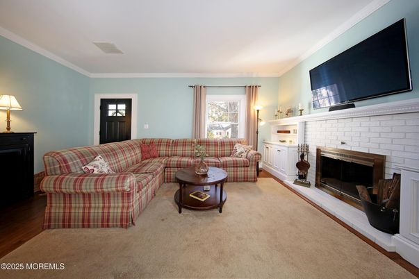 Fireplace, Interior, Living room, Stone Walls, Wood Texture Flooring