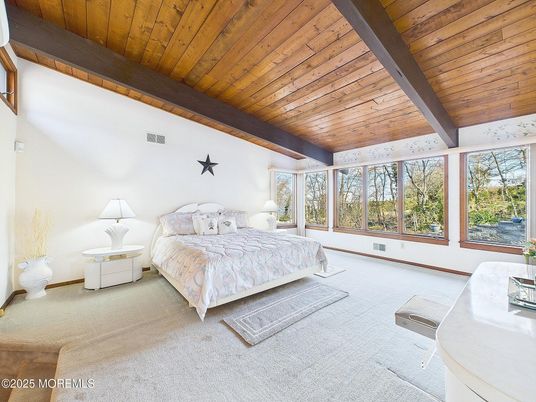 Bedroom, Interior, Wooden Beams, Wooden Ceilings