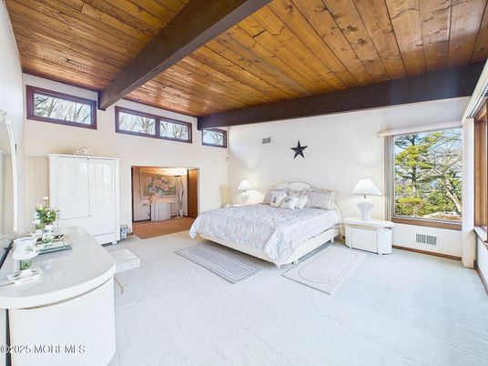 Bedroom, Interior, Wooden Beams, Wooden Ceilings