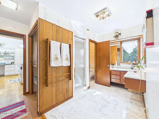 Bathroom, Glass Shower, Interior, Marble