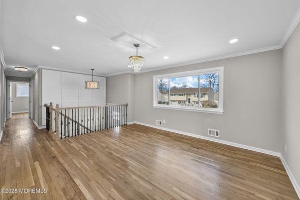 Chandelier, Interior, Recessed Lighting, Wood Texture Flooring