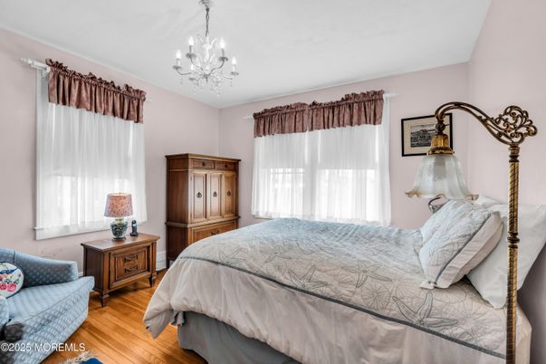 Bedroom, Chandelier, Interior, Wood Texture Flooring