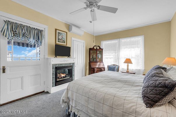 Bedroom, Fireplace, Interior